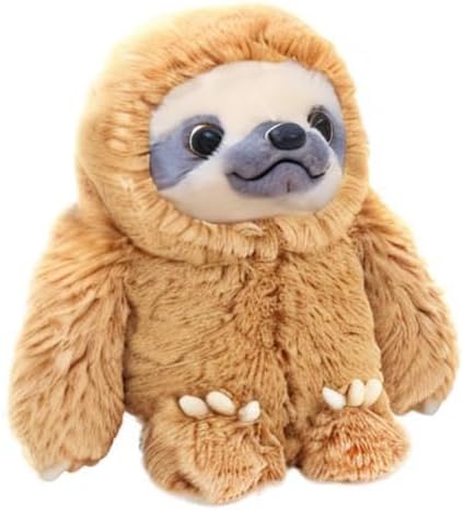 Winsterch Cute Sloth Stuffed Animal Toy,Small Plush Sloth Tedy Bear Stuffed Animal Toys for Kids Birthday Gift Baby Doll (Brown,15.7 Inches)