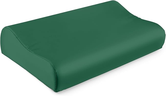THXSILK 19 Momme 100% Mulberry Silk Pillowcase for Contour Memory Foam Pillow, Contour Pillow Case Cover, Cervical Pillow Case, Pack of 1((Emerald Green, 24"x14"x4.7"/3.9")
