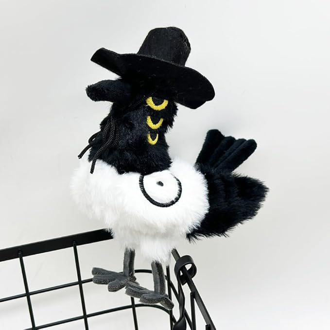 D-emon Hunters Plush Tiger Multi-Purpose Tiger D-emons Hunters Bird Merch Cosplay Costume Dolls (Black)