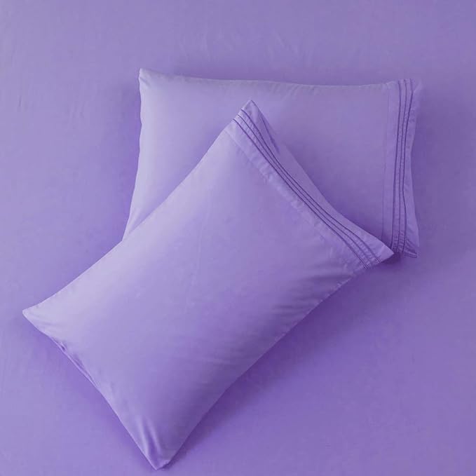 SONORO KATE Bed Sheet Set Super Soft Microfiber 1800 Thread Count Luxury Egyptian Sheets 16-Inch Deep Pocket,Wrinkle and Hypoallergenic-4 Piece (Lavender, Full)