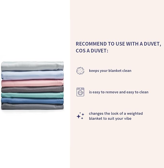 YnM Weighted Blanket, Soothing Cotton, Smallest Compartments with Glass Beads, Bed Blanket for Two Personsof 90~140lbs, Ideal for Queen or King Bed (80x87 Inches, 20 Pounds, Dark Grey)