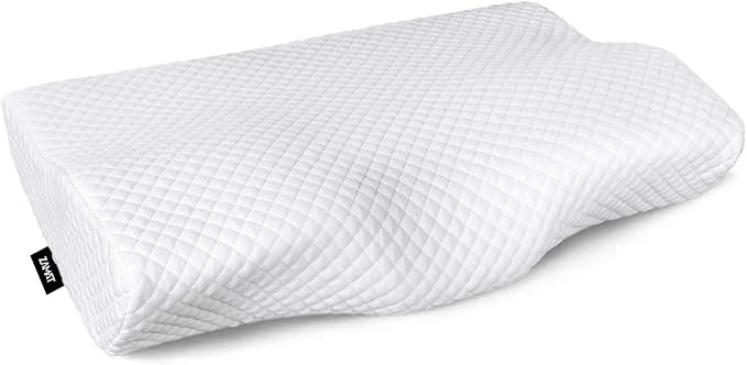 ZAMAT Memory Foam Pillow for Neck Pain Relief, Adjustable Orthopedic Ergonomic Cervical Pillow for Sleeping with Washable Cover, Bed Pillows for Side, Back, Stomach Sleepers