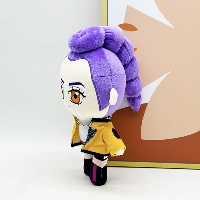 D-emon Hunters Plush Tiger Multi-Purpose Tiger D-emons Hunters Bird Merch Cosplay Costume Dolls (Purple)