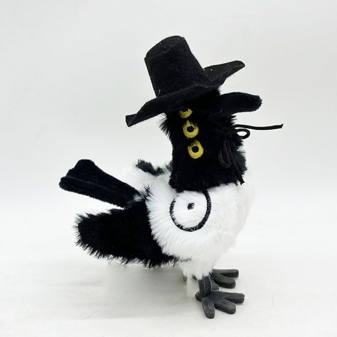 D-emon Hunters Plush Tiger Multi-Purpose Tiger D-emons Hunters Bird Merch Cosplay Costume Dolls (Black)