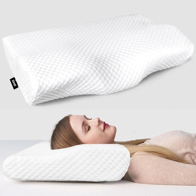 ZAMAT Memory Foam Pillow for Neck Pain Relief, Adjustable Orthopedic Ergonomic Cervical Pillow for Sleeping with Washable Cover, Bed Pillows for Side, Back, Stomach Sleepers