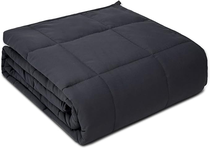 Weighted Blanket 15lbs Twin Size Dark Grey 48"x72" Weighted Blankets for Adults Heavy Blanket are Comfortable and Cozy