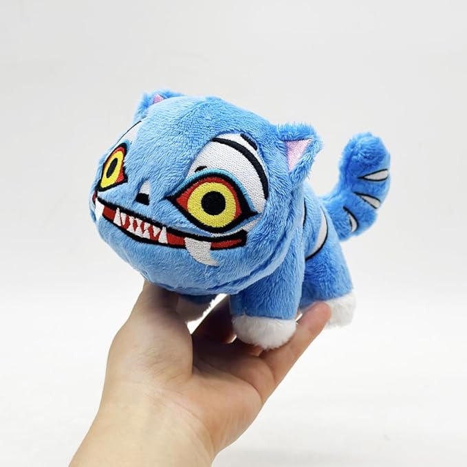D-emon Hunters Plush Tiger Multi-Purpose Tiger D-emons Hunters Bird Merch Cosplay Costume Dolls (Bule A)