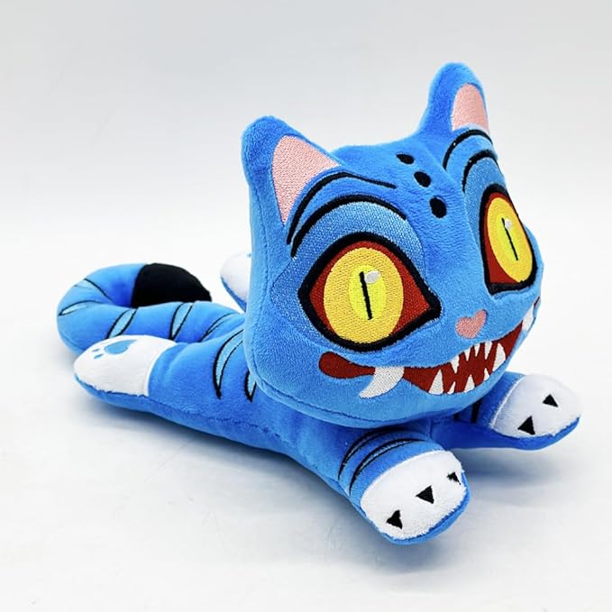 D-emon Hunters Plush Tiger Multi-Purpose Tiger D-emons Hunters Bird Merch Cosplay Costume Dolls (Blue D)