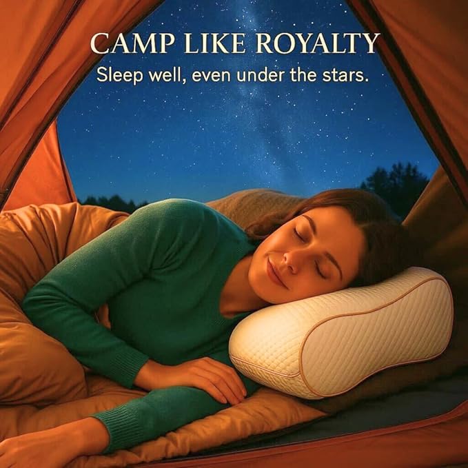 Royal Therapy Travel Memory Foam Pillow, Neck Pillow Bamboo Adjustable Side Sleeper Pillow (Travel 18 x 12 x 5)