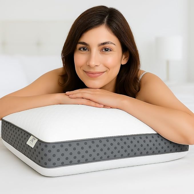 Royal Therapy Memory Foam Pillow, Queen Pain Relief, Neck and Shoulder, Pain, Side Sleeper Pillow, Cervical, Neck Sleeping