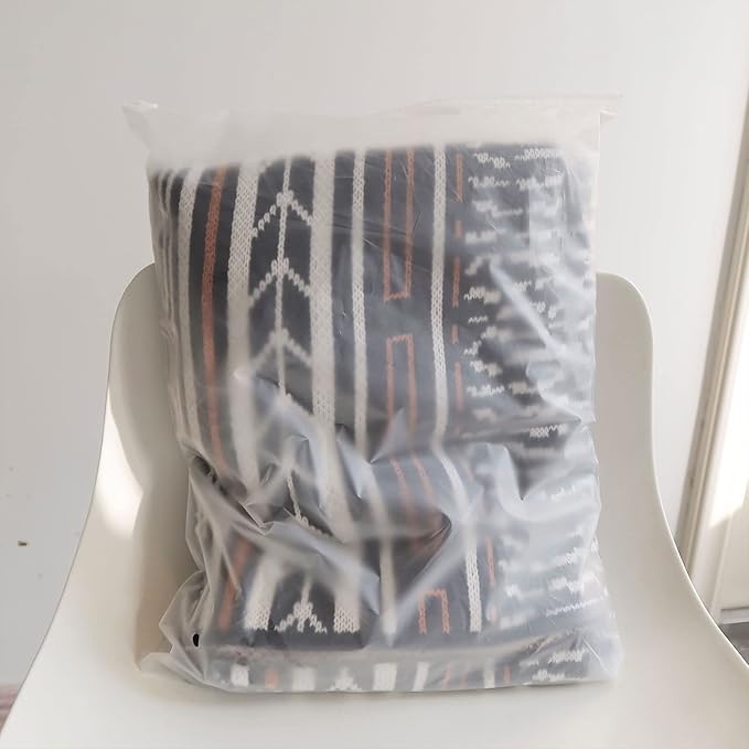 ELASAD Western Throw Blanket for Couch, Rustic Blue Throw Blankets, Vintage Patterned Boho Throw Blanket for Sofa Bed and Living Room, 50" X 60"