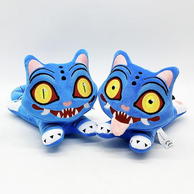 D-emon Hunters Plush Tiger Multi-Purpose Tiger D-emons Hunters Bird Merch Cosplay Costume Dolls (Blue D)