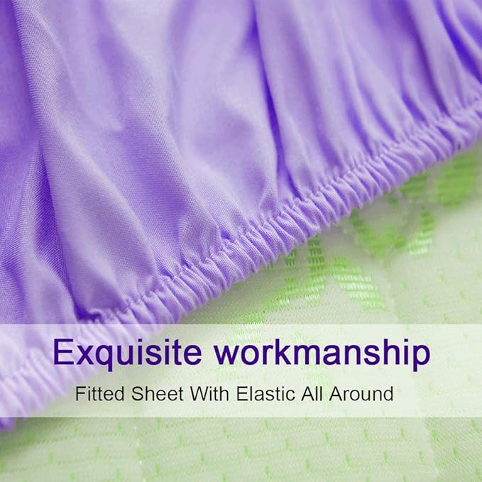 SONORO KATE Bed Sheet Set Super Soft Microfiber 1800 Thread Count Luxury Egyptian Sheets 16-Inch Deep Pocket,Wrinkle and Hypoallergenic-4 Piece (Lavender, Full)