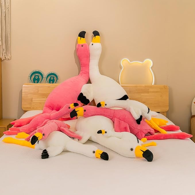 TZMAPU Giant Pink Flamingo Plush Pillow & Soft Doll - 63" Gift for Kids & Adults(Pink 63inch)