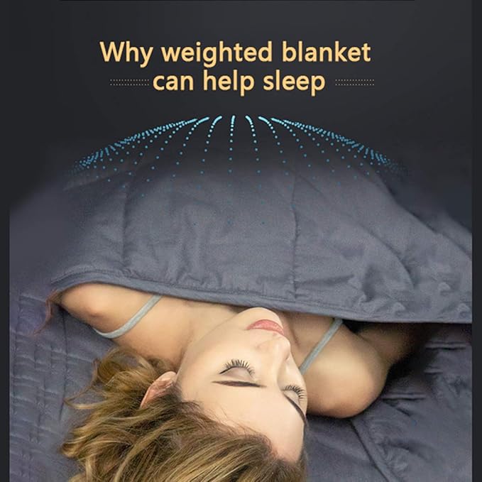 Waowoo Adult Weighted Blanket Queen Size (15lbs 60"x80") Heavy Blanket with Premium Glass Beads, (Dark Grey