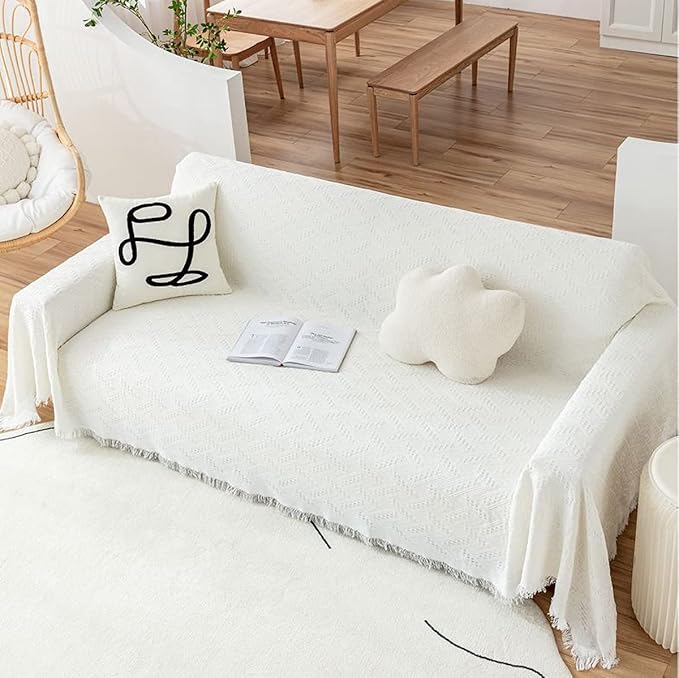 AIVIA Couch Cover Sheet Blanket, Oversized Couch Covers for 3 Cushion Sofa, Extra Large Furniture Decoration Covers Sofa Throws Sofa Slipcovers, L-Shape U-Shaped Sectional Protector for Cats Dogs