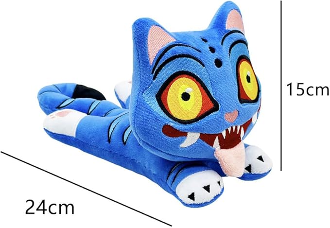 D-emon Hunters Plush Tiger Multi-Purpose Tiger D-emons Hunters Bird Merch Cosplay Costume Dolls (Blue E)