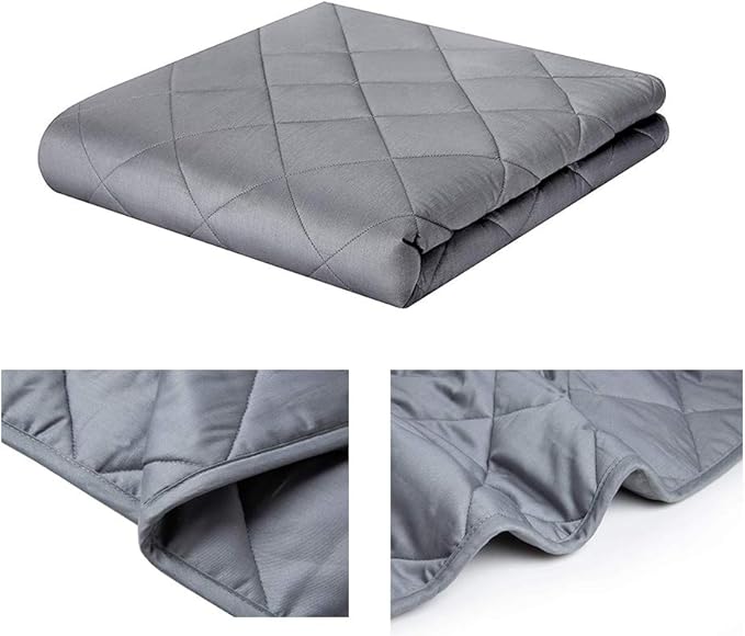 ZZZhen Weighted Blanket - High Breathability - 48''72'' 15LB - Premium Heavy Blankets - Calm Sleeping for Adult and Kids, Durable Quilts and Quality Construction…