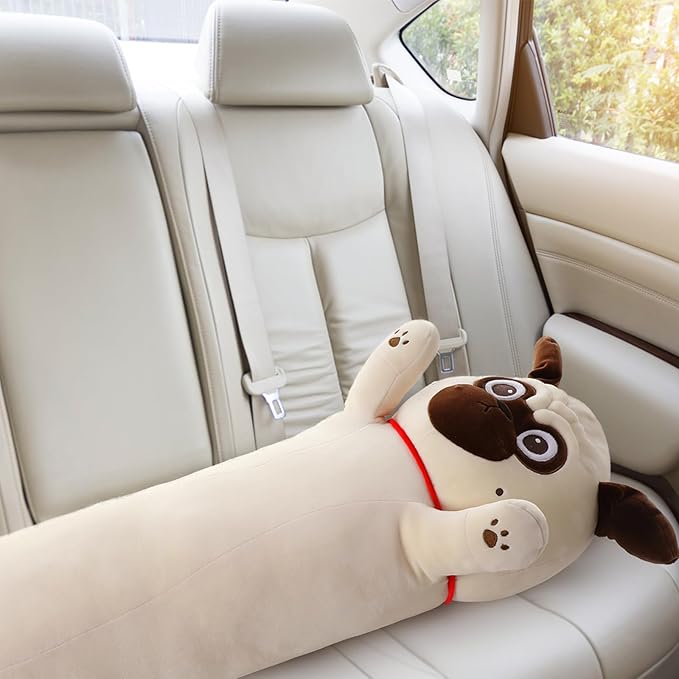 MaoGoLan Pug Stuffed Animal for Pug Lovers, 43 inch Giant Dog Plush Super Soft Body Pillow for Kids Adults Teens Girls Boys Christmas Valentine's Day Birthday