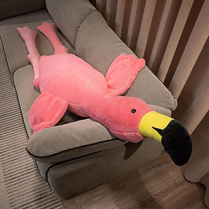 TZMAPU Giant Pink Flamingo Plush Pillow & Soft Doll - 63" Gift for Kids & Adults(Pink 63inch)