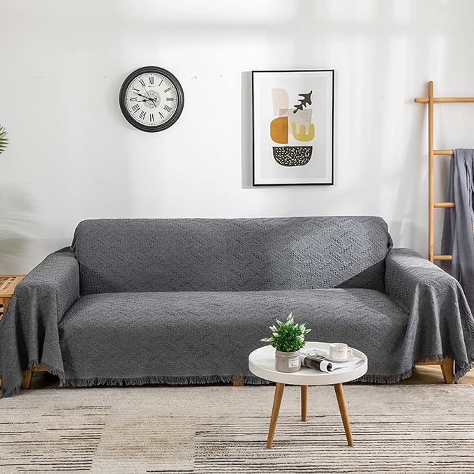 AIVIA Couch Cover Sheet Blanket, Oversized Couch Covers for 3 Cushion Sofa, Extra Large Furniture Decoration Cover Sofa Throws Sofa Slipcovers, L-Shape U-Shaped Sectional Protector for Cats Dogs