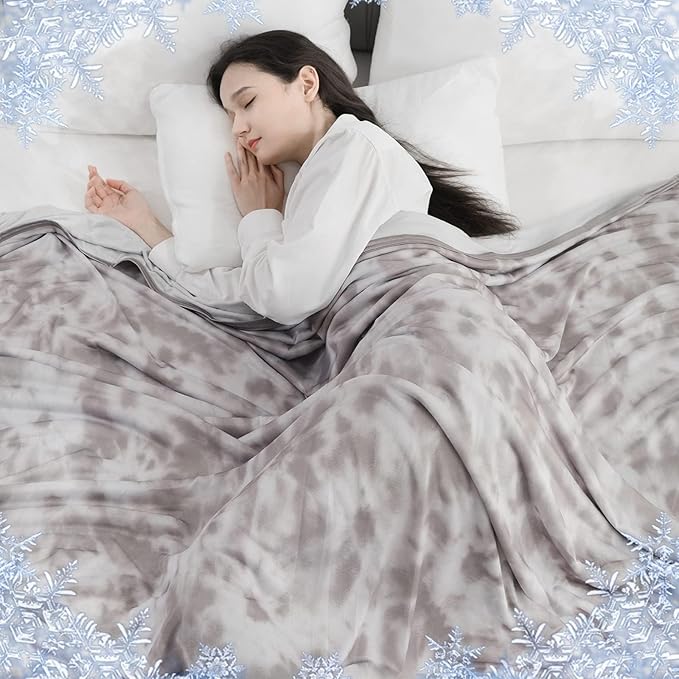 CHOSHOME Cooling Blanket King Size, Double Sided Cold Effect Arc-Chill Q-Max>0.5 Cooling Blankets for Hot Sleepers and Night Sweats, Lightweight Cold Breathable Summer Bed Blanket, 108" x 90", Grey