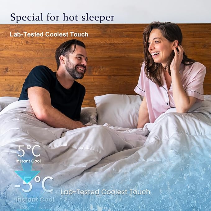 ZonLi Z-Magic 100% Cooling Bamboo Comforter from Viscose, Lightweight All-Season Breathable Bedding Blanket for Hot Sleepers
