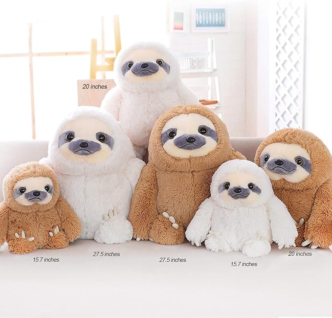 Winsterch Kids Large Stuffed Animals Plush Sloth Toy,Big Fluffy Stuffed Sloth for Birthday Christmas Valentines Gifts for Boys and Girls,Cute Sloth Stuffed Animal Plushie Toy(20 Inches, Brown)