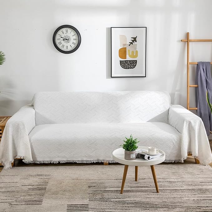 AIVIA Couch Cover Sheet Blanket, Oversized Couch Covers for 3 Cushion Sofa, Extra Large Furniture Decoration Covers Sofa Throws Sofa Slipcovers, L-Shape U-Shaped Sectional Protector for Cats Dogs