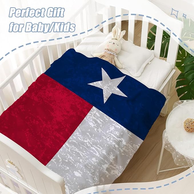 Neatee Living Patriotic Throw Blanket Baby Small 4th of July Memorial Day Fourth of July American Flag Blanket for Swaddle Toddler Veteran Day Stars and Stripes Red White Blue Blanket 30x40