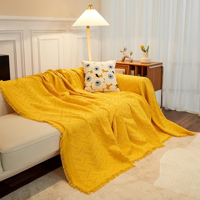 AIVIA Couch Cover Sheet Blanket, Oversized Couch Covers for 3-4 Cushion High Backed High Backrest Sofa, Extra Large Furniture Decoration Covers Sofa Slipcovers, L Shape U-Shaped Sectional Protector
