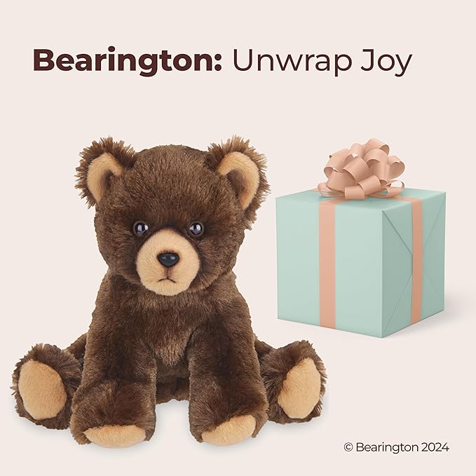 Bearington Lil' Grizby The Brown Grizzly Teddy Bear Plush, 7 Inch Bear Stuffed Animal - Hugs and Cuddles Plush Animal Toy