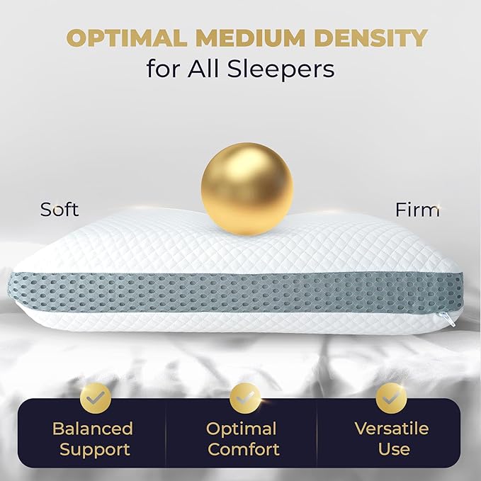 Royal Therapy Memory Foam Pillow, Queen Pillow Neck Pain Relief, Neck and Shoulder Pain, Side Sleeper, Cervical
