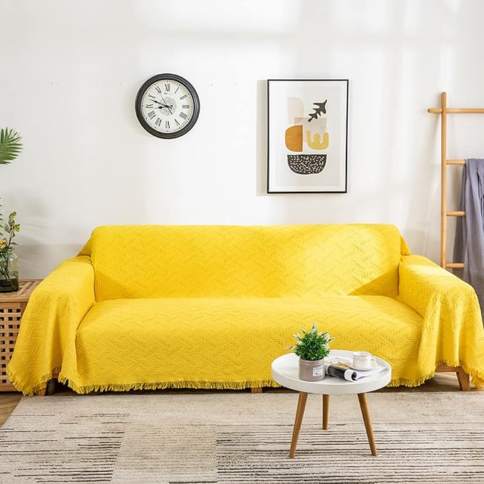 AIVIA Couch Cover Sheet Blanket, Oversized Couch Covers for 3-4 Cushion High Backed High Backrest Sofa, Extra Large Furniture Decoration Covers Sofa Slipcovers, L Shape U-Shaped Sectional Protector