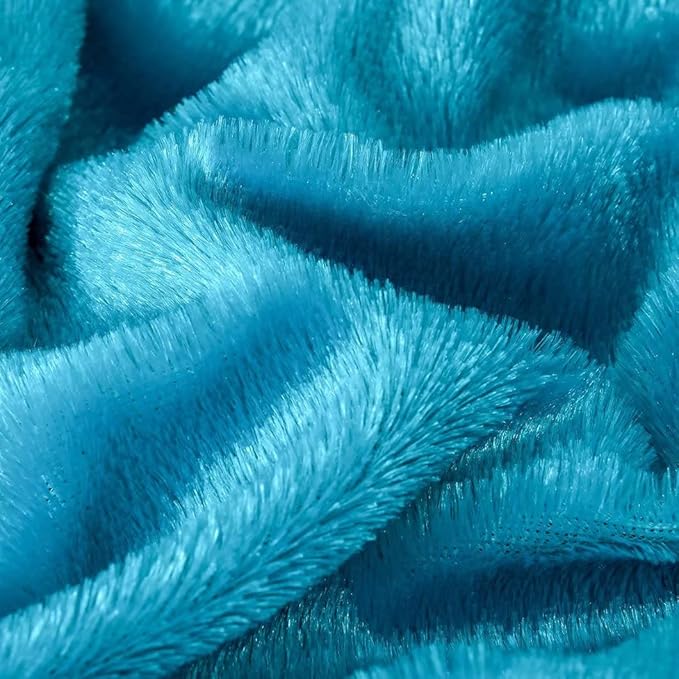 YUSOKI Teal Queen Faux Fur Blanket,2 Layers,90"x90" Without Pillows Big Soft Plush Fuzzy Large Warm Fluffy Throw Blanket for Bed