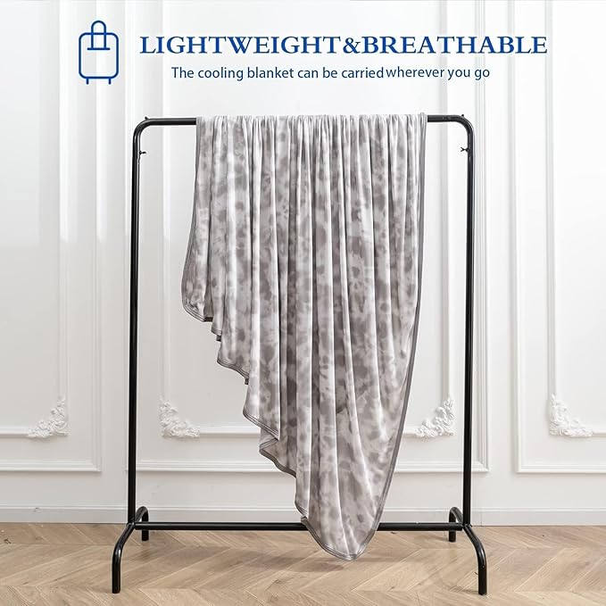 CHOSHOME Cooling Blanket King Size, Double Sided Cold Effect Arc-Chill Q-Max>0.5 Cooling Blankets for Hot Sleepers and Night Sweats, Lightweight Cold Breathable Summer Bed Blanket, 108" x 90", Grey