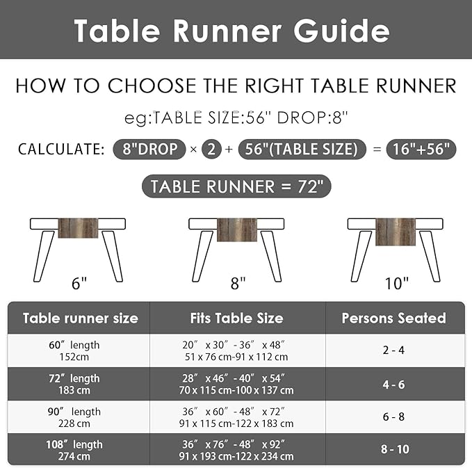 Emvency Farmhouse Table Runner, Abstract Grey and Dark Brown Art Painting for Kitchen Coffee Table Family Dinners Holiday Parties Wedding Events Decor(13x108 inch)