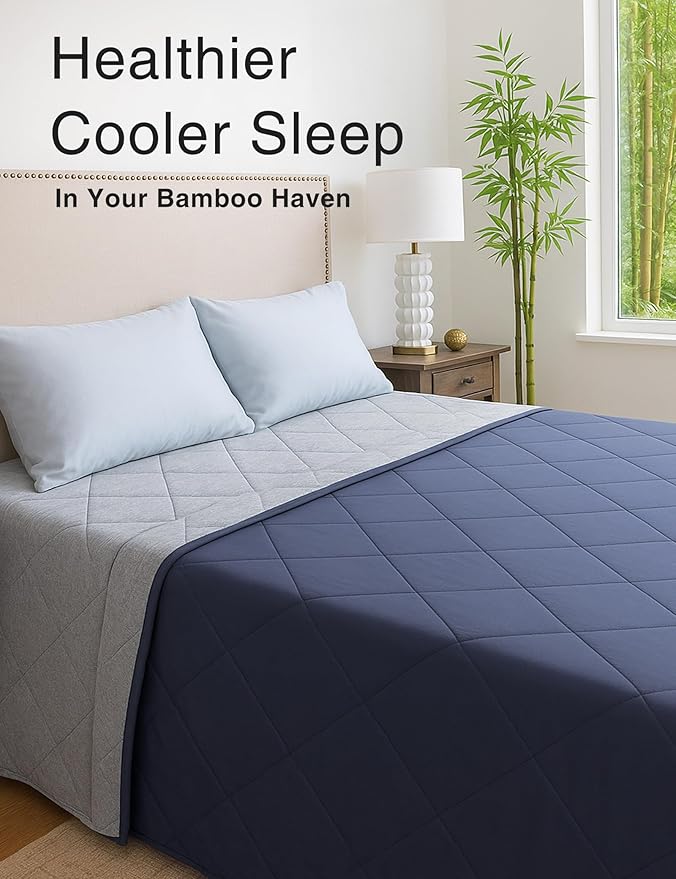 ZonLi Z-Magic 100% Cooling Bamboo Comforter from Viscose, Lightweight All-Season Breathable Bedding Blanket for Hot Sleepers