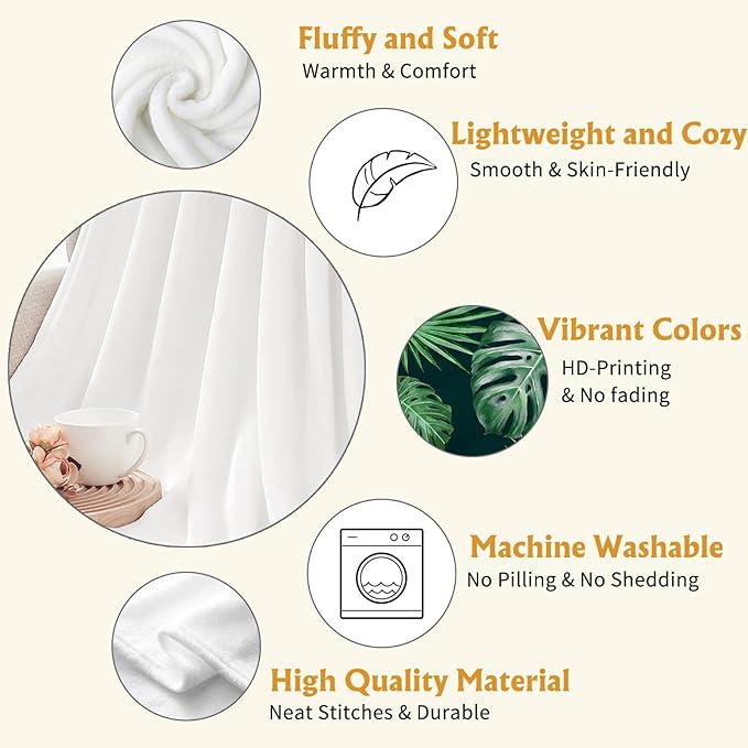 YeeJu Tropical Baby Throw Blanket Small Green Plant Leaf Blanket for Toddler Swaddle Pet Crib Kids Soft Fuzzy Plush Fleece Blankets and Throws Spring Summer Decorative Gift Blanket 30x40