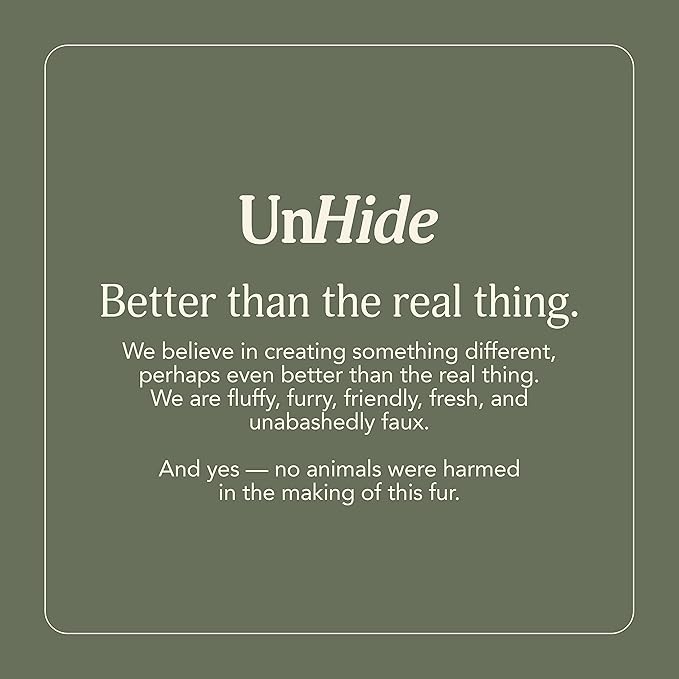 UnHide Marshmallow - Faux Fur Blanket - Heavy Weight, Extra Soft Blanket - Made from Recycled Materials - Machine Washable - Large (90" x 108") - Greige