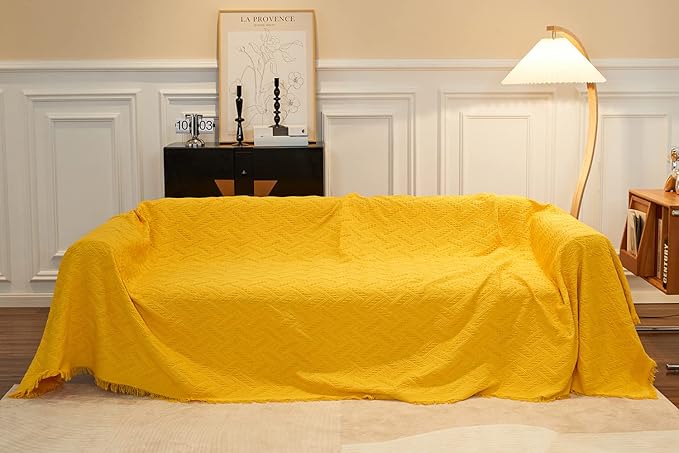 AIVIA Couch Cover Sheet Blanket, Oversized Couch Covers for 3-4 Cushion High Backed High Backrest Sofa, Extra Large Furniture Decoration Covers Sofa Slipcovers, L Shape U-Shaped Sectional Protector