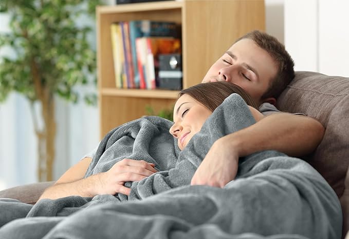Utopia Bedding Fleece Blanket California King Size Ash Grey 300GSM Luxury Fuzzy Soft Anti-Static Microfiber Bed Blanket (102x96 Inch)
