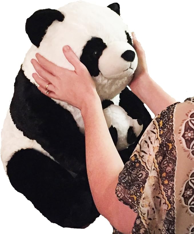 Mother and Baby Panda Plush Set | Super Soft Panda Stuffed Animal | Cute Plushies for Kids Bedroom | 18-in Stuffed Animals for Girls & Boys | Sittingpanda Stuffed Animal Toys by Exceptional Home