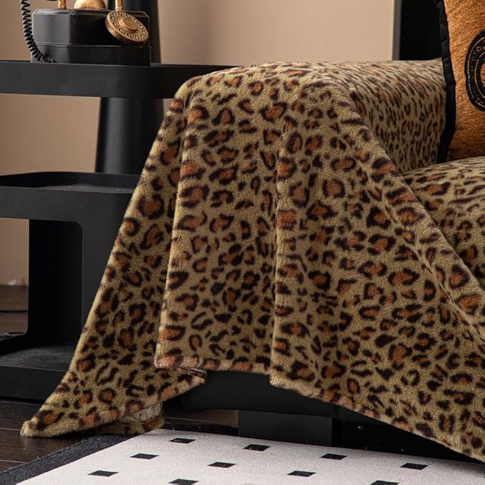 AMWAN Yellowish Green Casual Cozy Faux Fur Couch Cover,Aesthetic Sofa Cover for Love Seat,3 Cushions Couch Sofa,Multifunctional 1 Piece Shaggy Couch Cover Bed Throws, Machine Washable 71"x134"