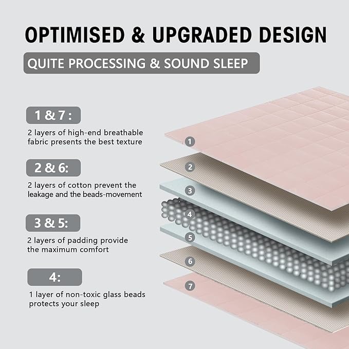 yescool Weighted Blanket for Adults (20 lbs, 60” x 80”, Pink) Cooling Heavy Blanket for Sleeping Perfect for 190-210 lbs, Queen Size Breathable Blanket with Premium Glass Bead, Machine Washable