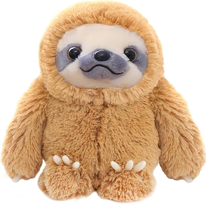 Winsterch Cute Sloth Stuffed Animal Toy,Small Plush Sloth Tedy Bear Stuffed Animal Toys for Kids Birthday Gift Baby Doll (Brown,15.7 Inches)