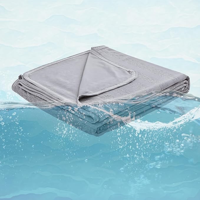 EMME Cooling Blanket King Size, Summer Bed Blanket for Hot Sleepers, Thin Lightweight Cold Blankets for Sleeping, Throw Blanket for Couch, Double-Sided Keep Body Cool, Grey Bed Sheet