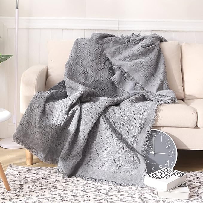 AIVIA Chair Single Seat Cover Sheet Blanket Tablecloth, Throw Cushion Covers for Chairs, 1 Cushion Furniture Decor Slipcovers Protector for Dogs Cats Table Cloth Fabric Dark Gray