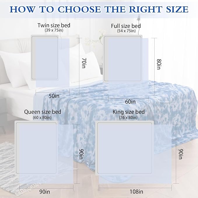 CHOSHOME Cooling Blanket Queen Size, Double Sided Cold Effect Arc-Chill Q-Max>0.5 Cooling Blankets for Hot Sleepers and Night Sweats, Lightweight Cold Breathable Summer Blanket, 90" x 90", Blue
