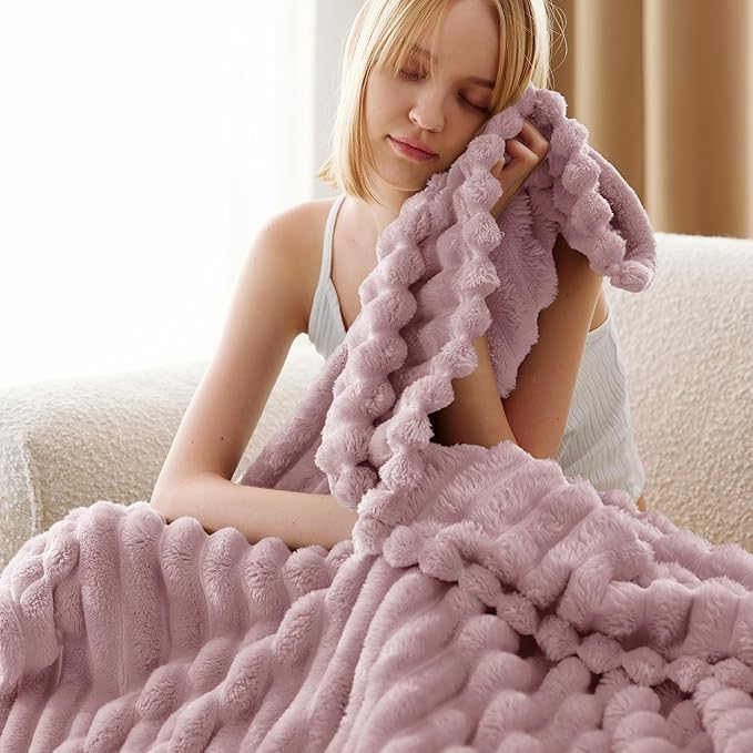 Bedsure Pink Twin XL Blanket for Bed - GentleSoft Cozy Soft Blankets for Women, Cute Small Fleece Throws for Girls, Birthday Gifts for Women, Mothers Day Decor Gifts for Mom, 66x90 Inches